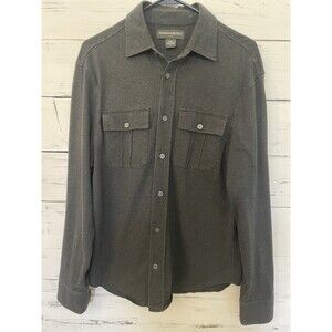 Banana Republic Men's Gray Long Sleeve SIZE MEDIUM button Down Shirt